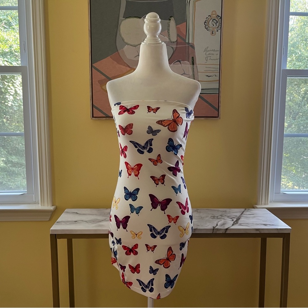 NWOT Women’s Superdown, Butterfly mini tube dress - Picture 3 of 7